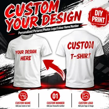 Magliette Personalizzate con Logo DIY, T-Shirt Sportive ad Asciugatura Rapida, Stampa Originale per Uomo e Donna, Regali Personalizzati