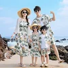 Vacation Look Couple Matching Clothes Family Clothing Mother and Daughter Resort Dress Father Beach Shirts Shorts Two Piece Sets 1