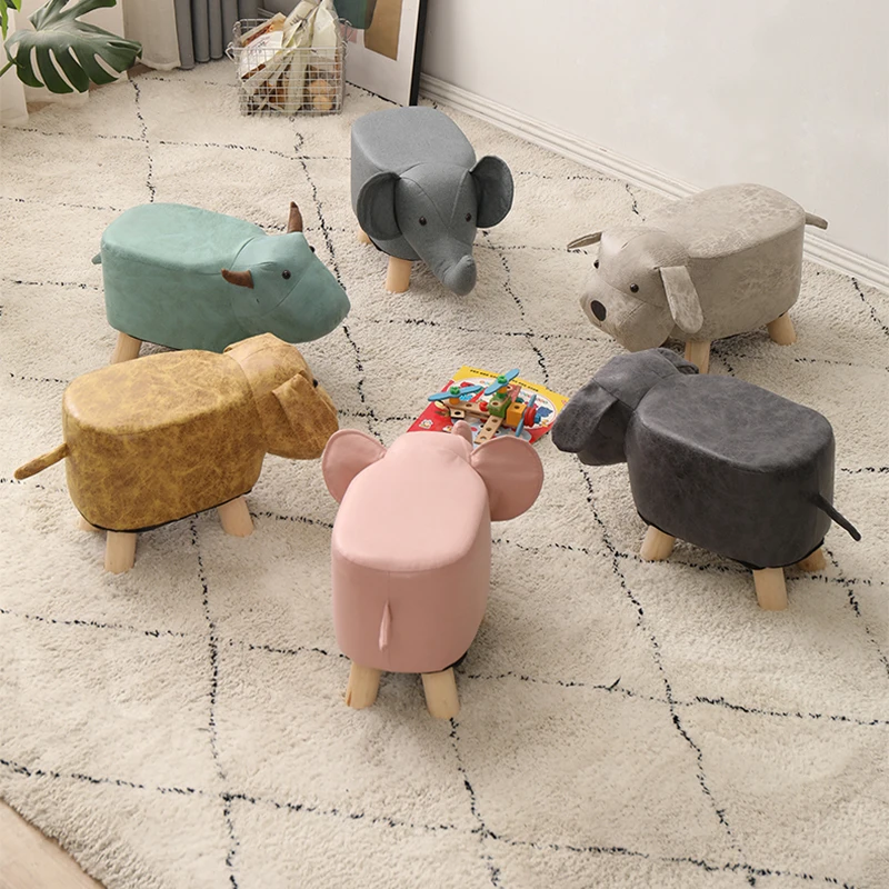 Children Study Chair Knee Child Wooden Chairs Rabbit Dining Seat Kids Wood Seat Tables Nordic Baby Chair Toddler Teddy Chaise Enfant Room Furniture