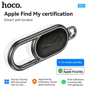 HOCO E91J Smart Anti-perso Portachiavi Airtag Tracker per chiave dell'auto Base di lavoro su Apple IOS Trova la mia rete Mini Metal Finder Locator