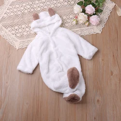 Autumn Cartoon Style Long Sleeve Toddler Romper Jumpsuit - 6-9M (BA019 white)