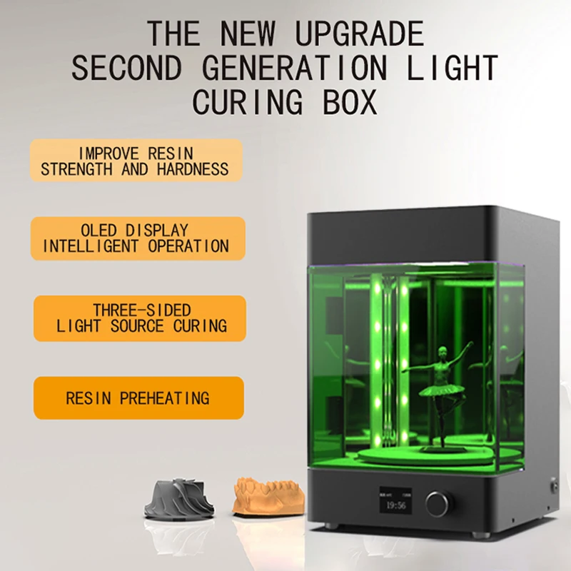 Intelligent UV wavelength LED Rotating Curing Box Chamber For 3D Printer Resin New Desktop 3D Resin UV Rotating Curing Machine