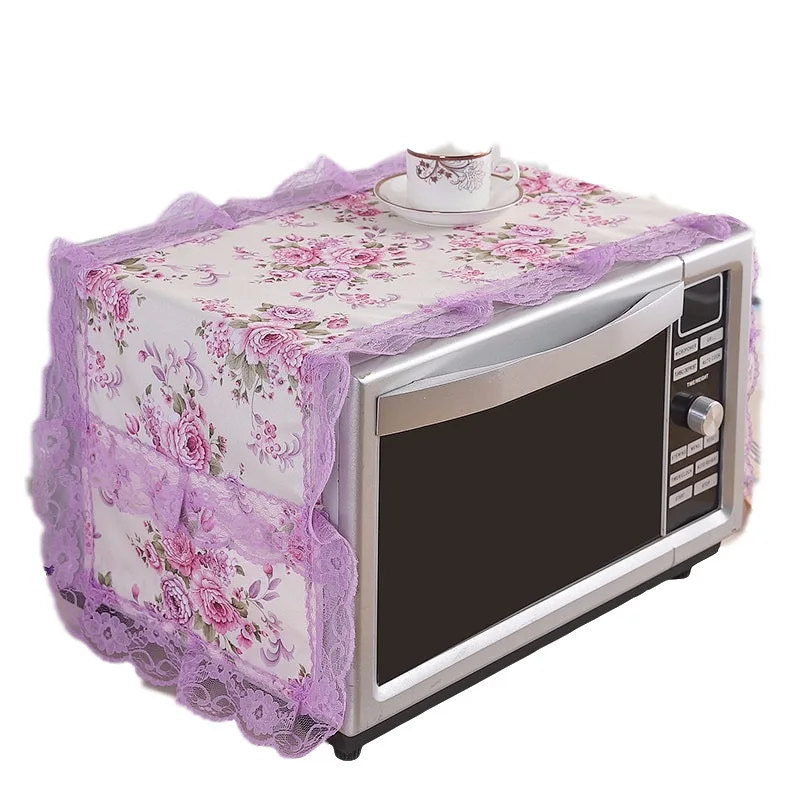 Microwave Dust Cover Oven Cover Towel with Pocket Microwave Cover Microwave Cover