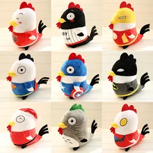 

35cm Zodiac Rooster Year Mascot Transformed Into Chicken Baseball Steel Superman Chinchilla Captain Christmas Rooster Plush Doll