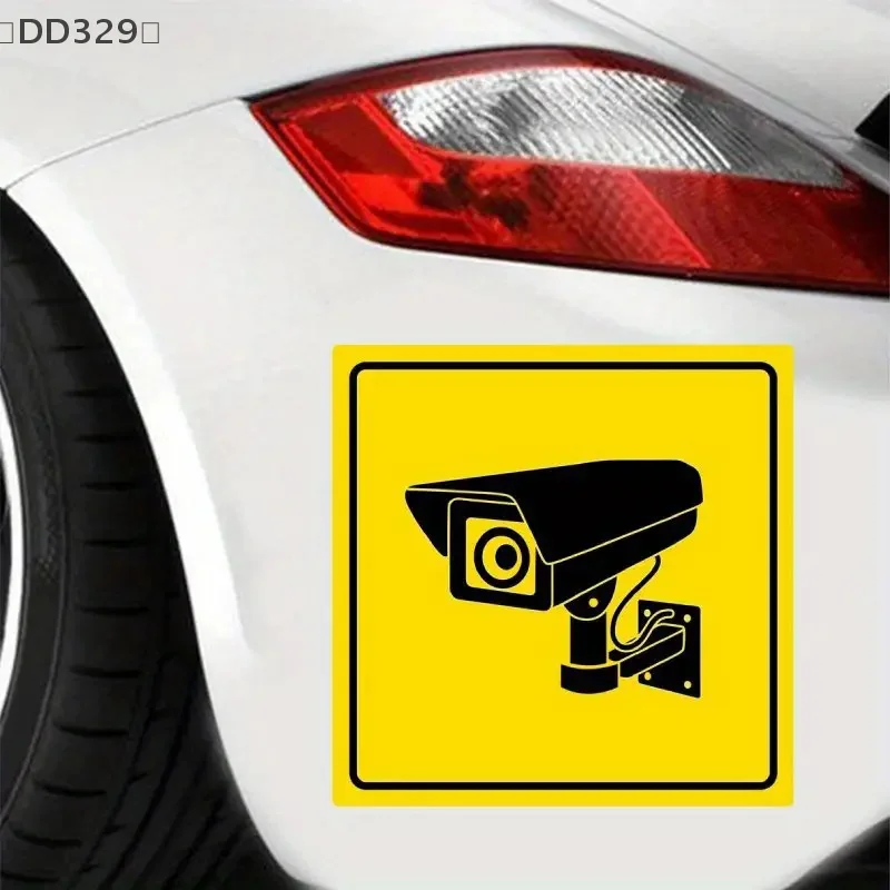 〔DD329〕10pcs Safety Camera Pattern Motorcycle Stickers Waterproof For Fuel Tank Scooter Car Window Bumper Warning Vinyl Decals