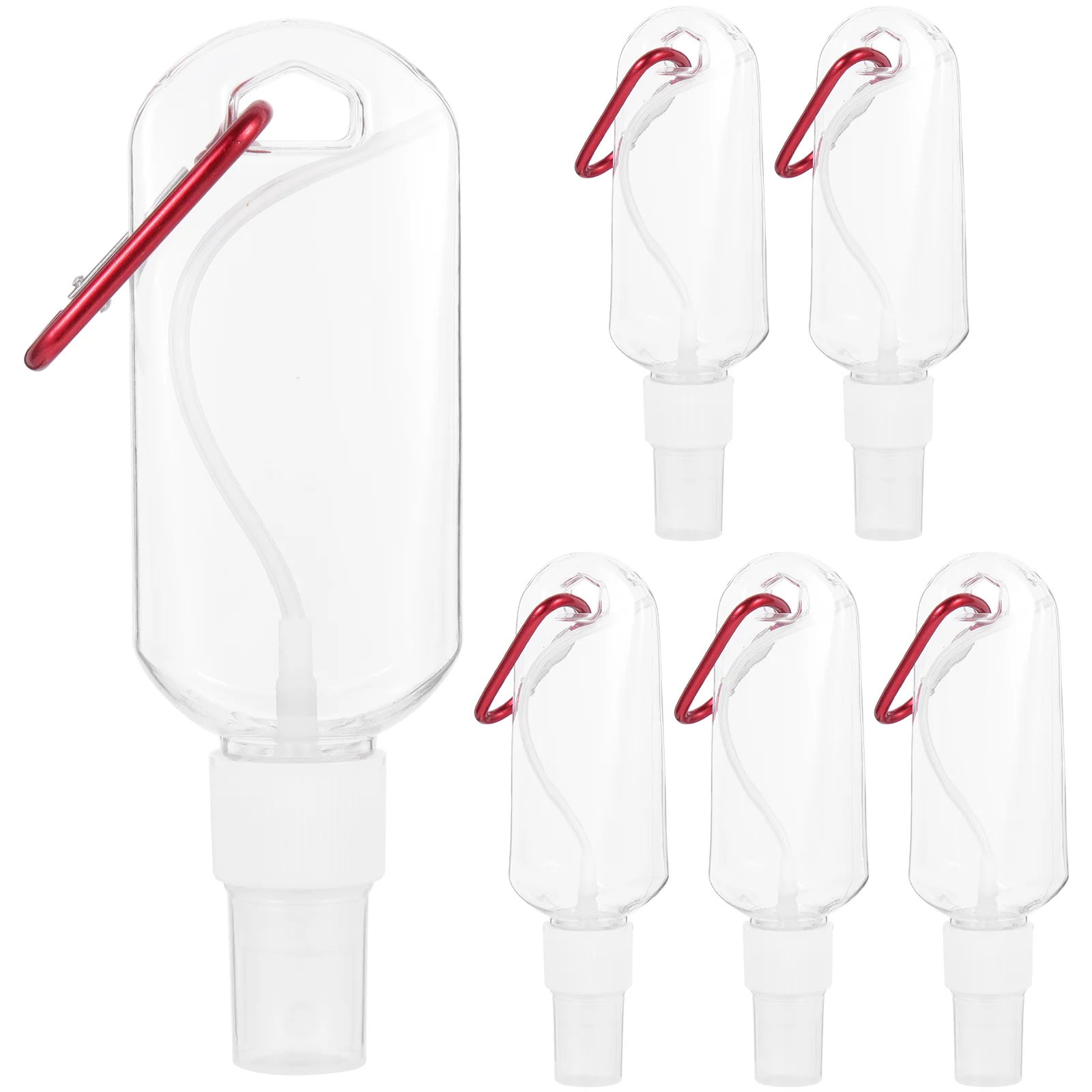 

6Pcs Perfume Sub Bottles Carabiner Spray Bottles Sub-packing Bottles Outdoor Travel Bottles