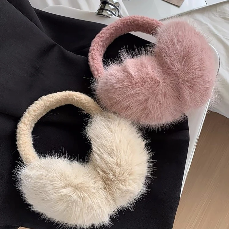

Furry Plush Ear Muffs for Cold Weather Outdoor Sport Activity Ear Cover Warm Ear Protectors Adult Kids Ear Warmers