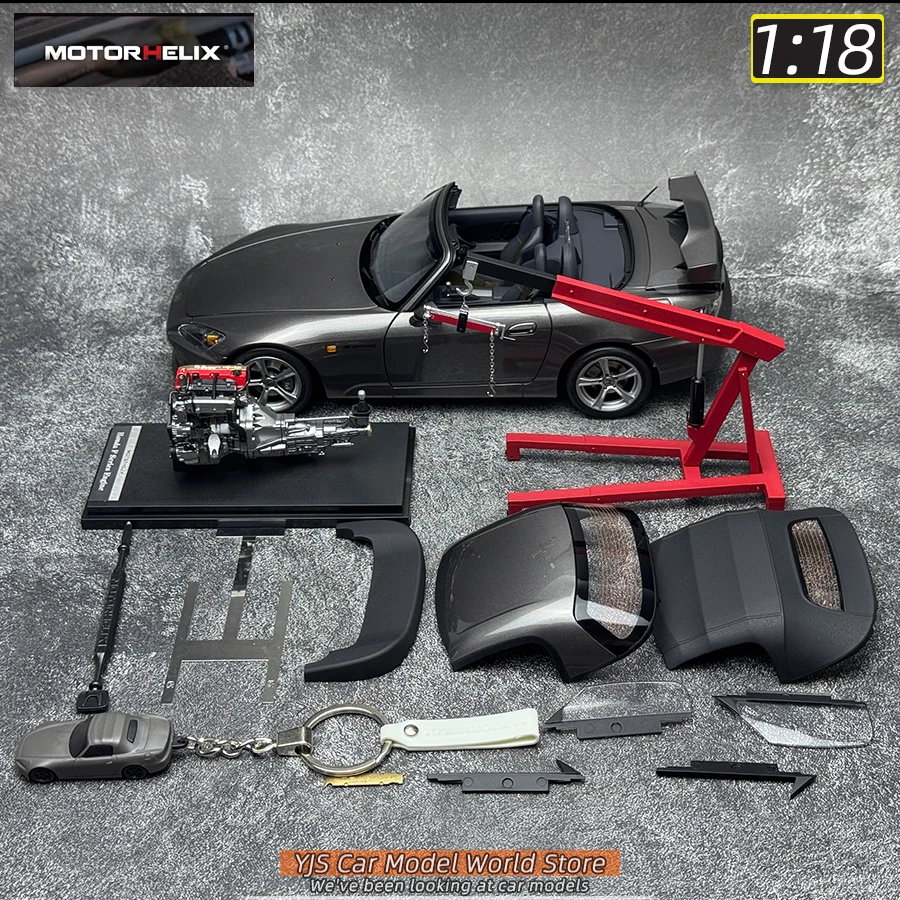 Motorhelix MH 1/18 スケールホンダ S2000 AP2 合金車モデル付属