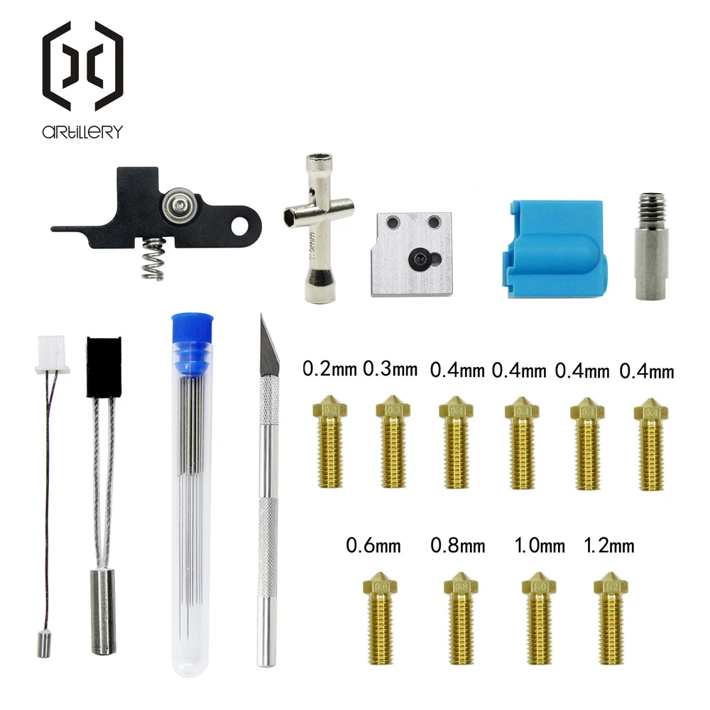 Alumínio Bloco Extrusora Limpeza Bocal Kit Impressoras 3d Artilharia Sw-x1 e Genius Sw-x2 e Genius Pro