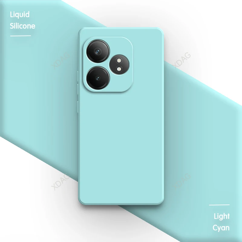 Liquid Silicone Camera Protection Phone Case, Soft Square Back Cover in Simple Design