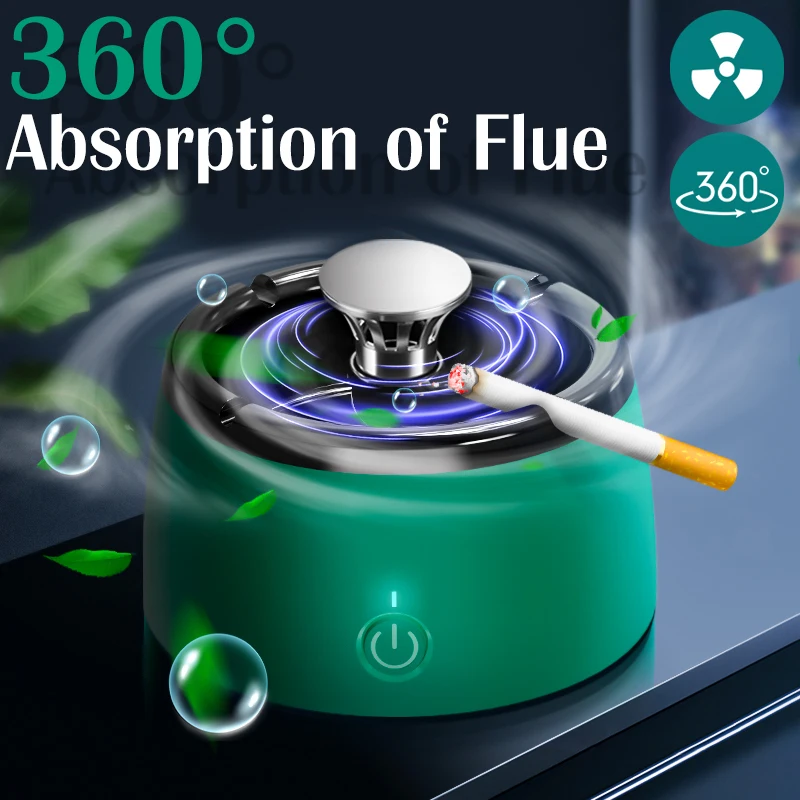 Ashtray with Air Purifier Function Multipurpose for Filtering Second