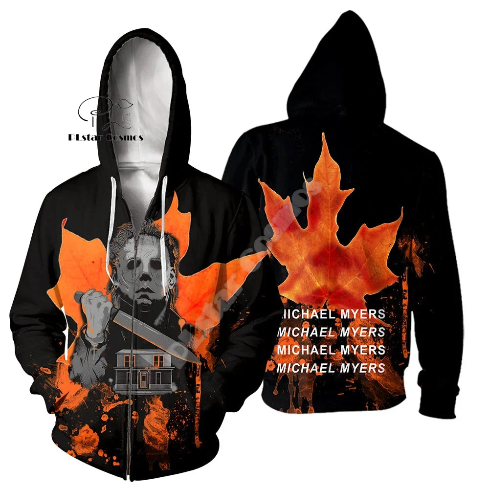NewFashion Halloween Horror Terror Movie Character Michael Myers Jason Cosplay 3DPrint Pullover Harajuku Casual Jacket Hoodies Y