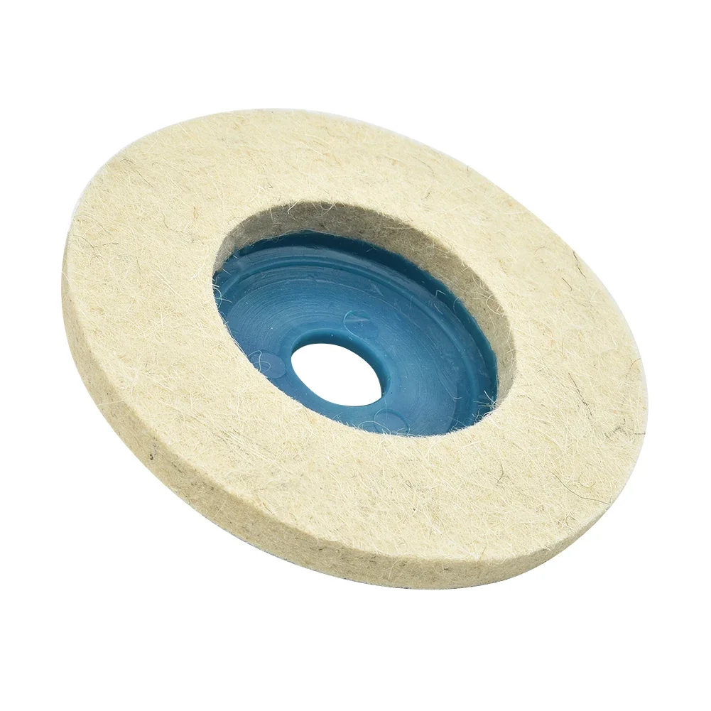 

100mm Polishing Wheel Buffing Grinding Disc Pad For Angle Rotary Grinder 0.8cm Replacement Wool Felt