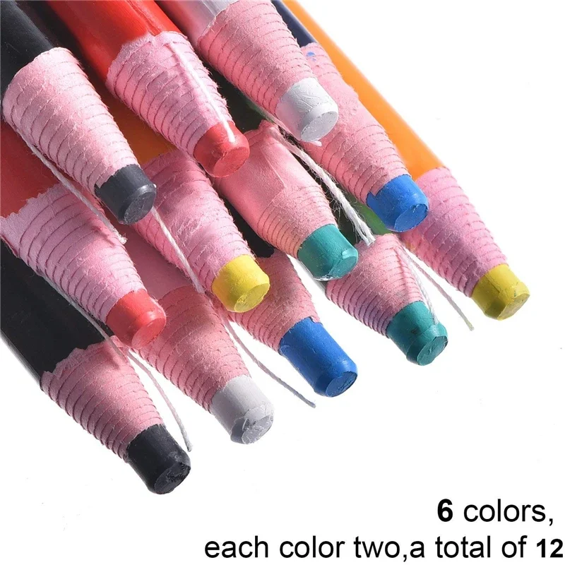 Fabric Marking Pens Sewing Chalk Pencils for Tailoring Washable DIY Craft Tools Dressmaker Accessories 3 12PCS