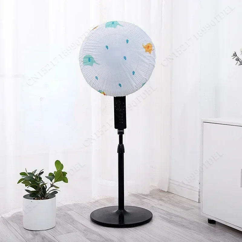 Two Style Washable Fan Sleeve Waterproof Dustproof Protective Standing Round Electric Fan Cover for Pedestal Stand Floor