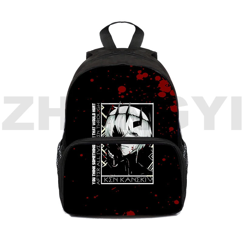 

12/16 Inch High Quality Travel Sport Men Mochila 3D Anime Kaneki Ken Tokyo Ghoul Backpack Teen Girls Bookbag College Laptop Bags