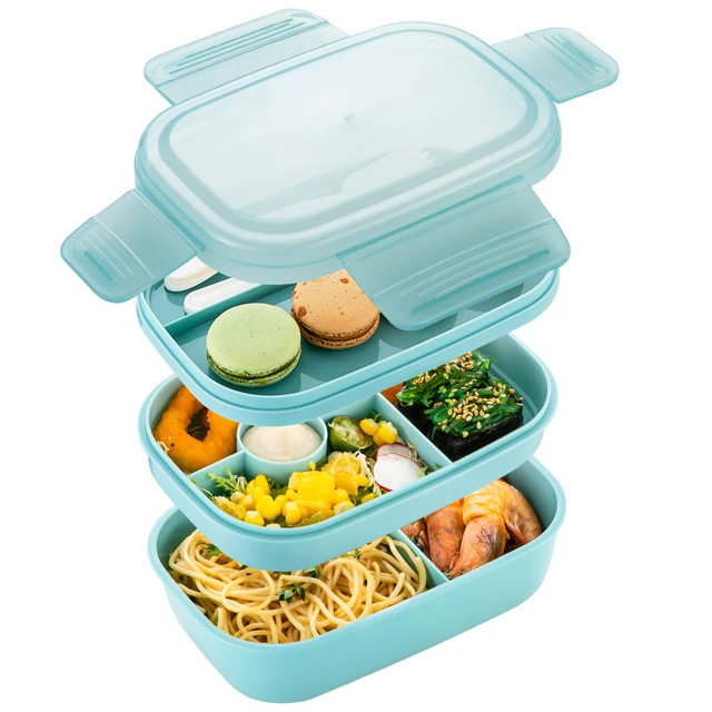 1pc 700ml Silicone Lunch Box With Lid And Dividers For Office Worker And  Students, Microwave Heating, Food Storage Container