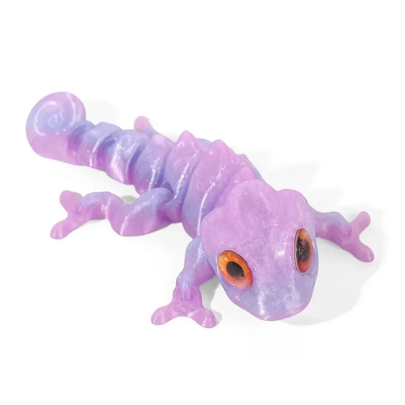 3D Printing Chameleon Ornaments Multi-joint Movable Simulation Dragon Color Cartoon Dragon Home Decoration Kids Cool Gifts