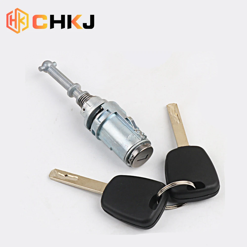 Locksmith Tools CHKJ Car Left Door Lock Cylinder Locks Citroen C2 C3 9170.T9 2002-2010 Replacement Lock Core 2 Keys