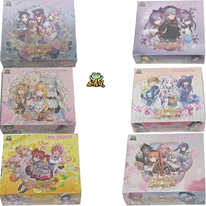 Rana pequeña, nueva historia de la diosa, tarjetas coleccionables, una caja contiene 30 paquetes de tarjetas, hermoso juguete de regalo de estilo anime, coleccionables