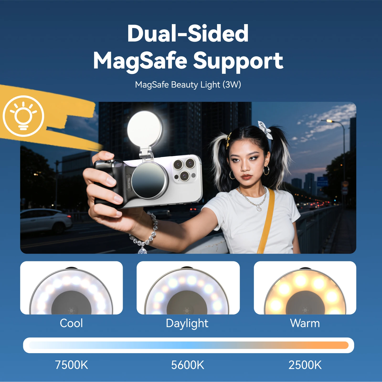 Phone Camera Shoot Hand Grip TELESIN Magnetic for Smart iPhone Android