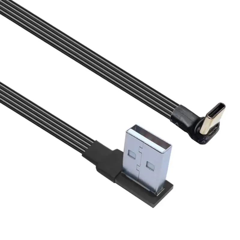652F USB-auf-USB-C-Kabel, 90-Grad-USB-Schnelldatenübertragungs- und Ladekabel, 480 Mbit/s, 10 W, geeignet für Telefon, Laptop – Detail 10