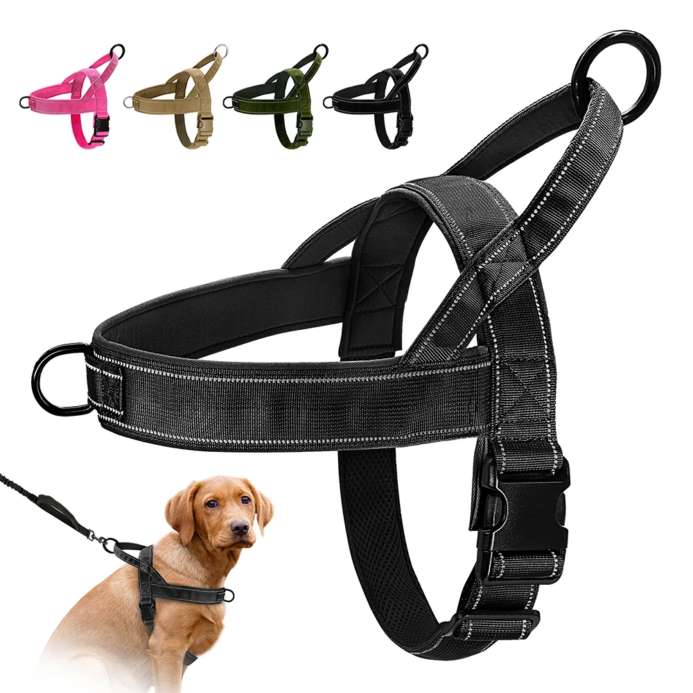 Durable Nylon Dog Harness No Pull Dog Harness Vest Reflective Pet