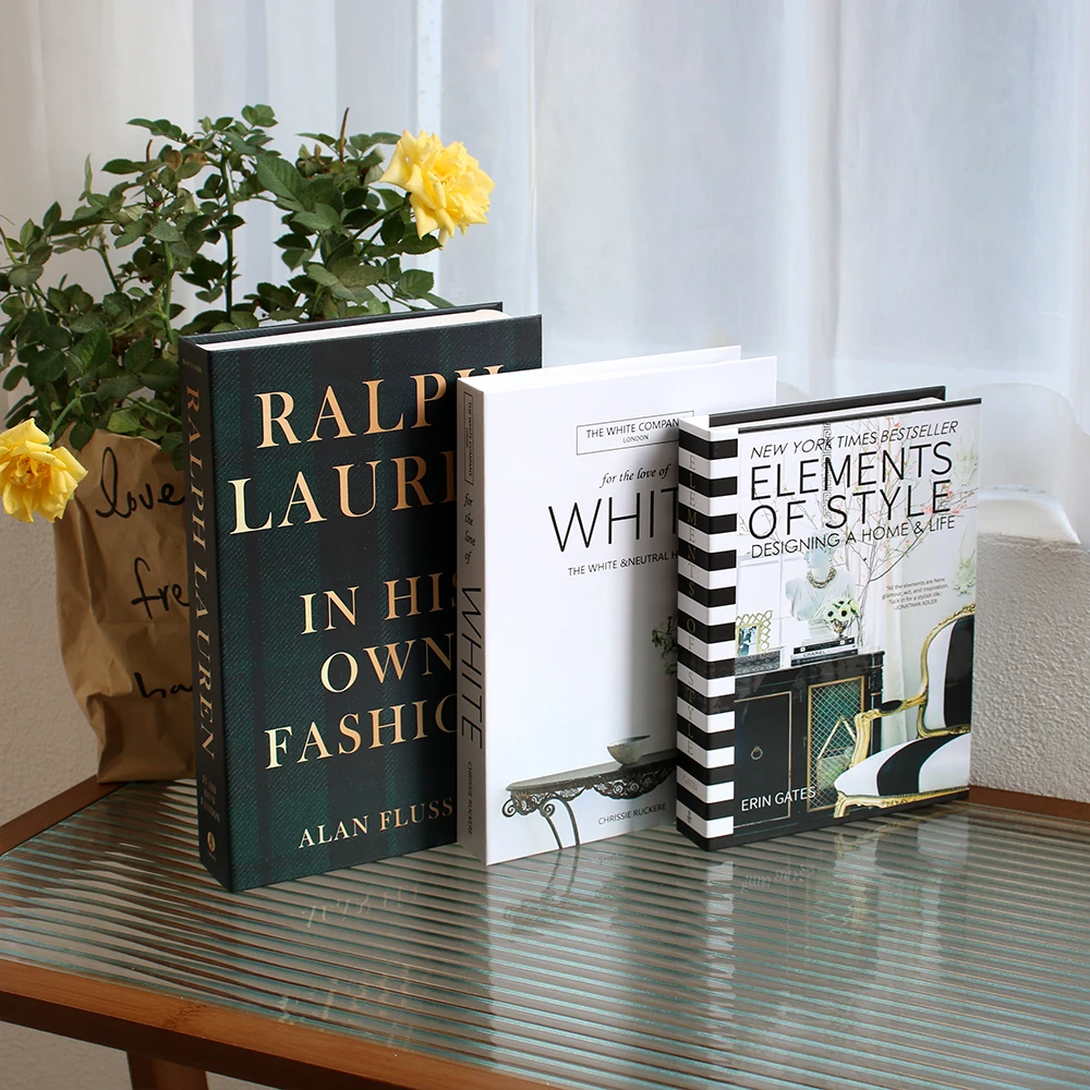 Set of 3 Decorative Faux Books for Home and Coffee Table Decor, Available in Various Sizes
