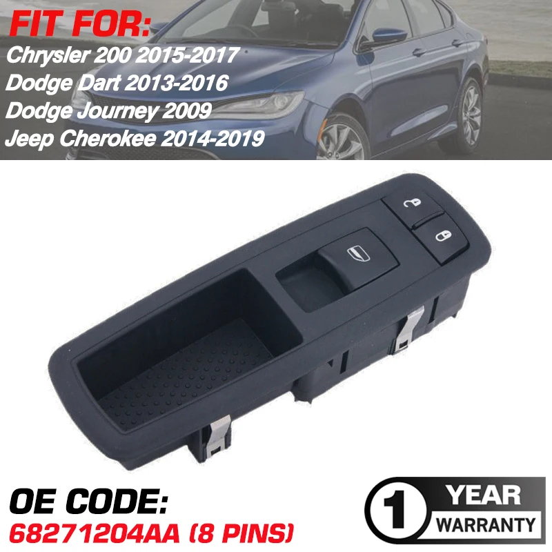 Car Power Window Switch For Chrysler 200 2015-2017 Dodge Dart 2013-2016 Dodge Journey 2009 Jeep Cherokee 2014-2019 68271204AA