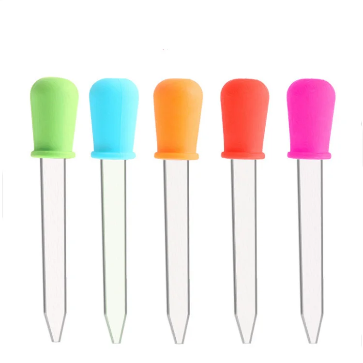 

1/5/8/10pcs Silicone Plastic Pipette Dropper Feeding Medicine Liquid Eye Ear Pipette Dropper School Lab Experiment Supplies