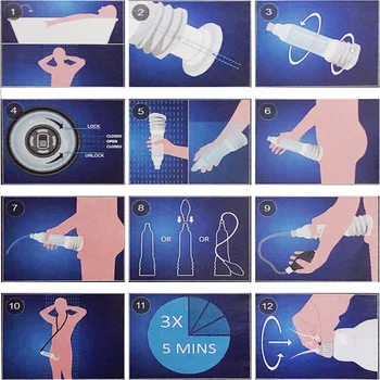Hydrotherapy X20 X30 X40 Penis Pump Penis Enlargement Cock ProExtender Vacuum Pump For Men Dick Erection sex toys for gay men 6
