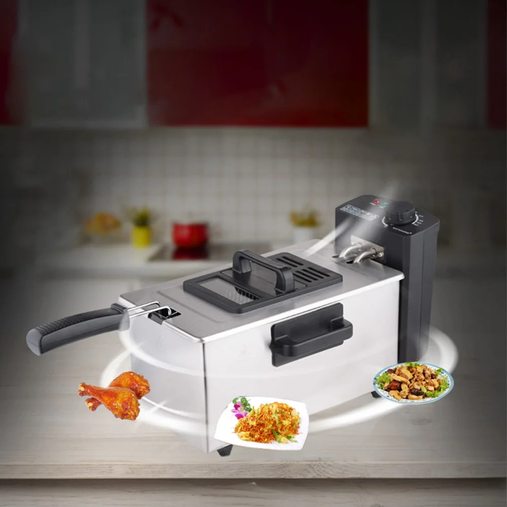 Household Electric Deep Fryer French Fries Machine Commercial Constant Temperature Electric Fryer Mini