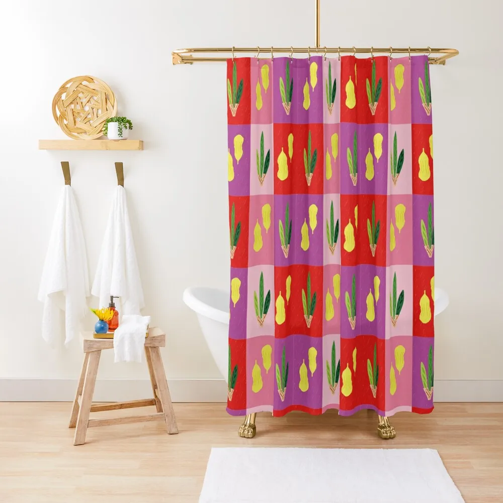 

Lulav & Etrog Camden Passage Pop Art Grid Shower Curtain Cute Shower Bathroom Accessories Luxury Bathroom Curtain