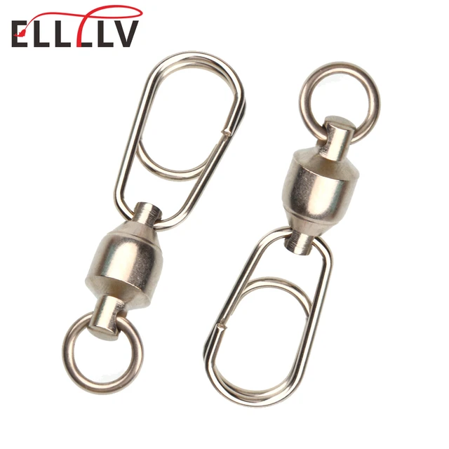 Ellllv 10pcs 0# -8# Strong Bearing Swivel Oval Split Ring Combo