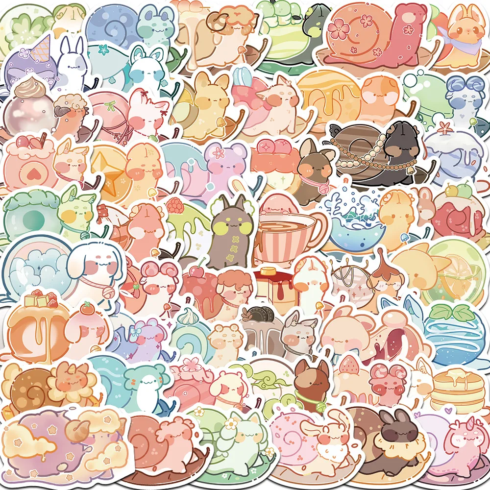 

10/30/50PCS Cute Fantasy Dessert Snail Sticker DIY Album Diary Scrapbooking Decorate Stationery Laptop Waterproof Stickers