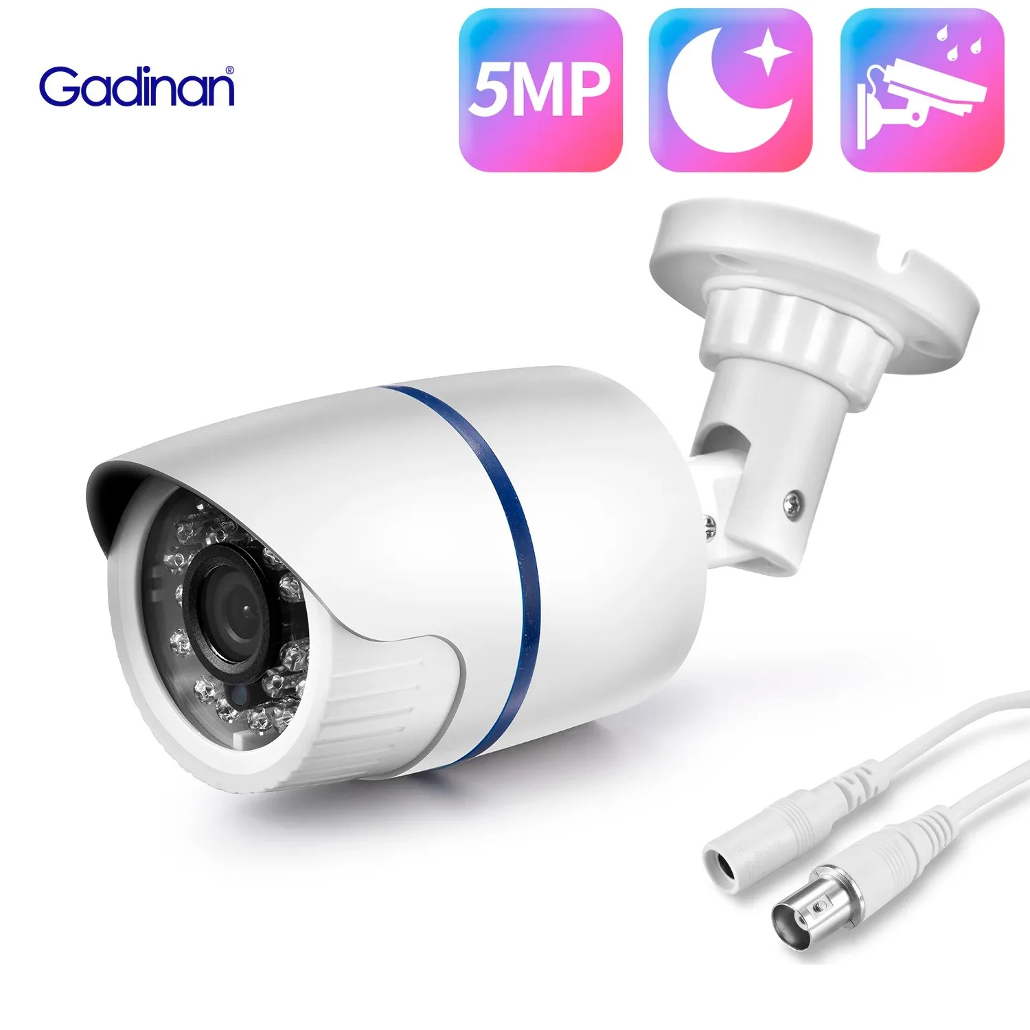 Gadinan Outdoor AHD 5MP DVR Security Surveillance Camera Home Analog High Definition IR Night Vision 5MP Waterproof Camera 3
