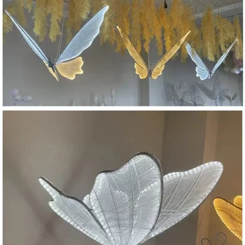 Butterfly Wedding Decor Floor Light with Base LED Lace Ceiling Lamp Romantic Creative Lamps Road Load Walkway Party Stage Lights 5