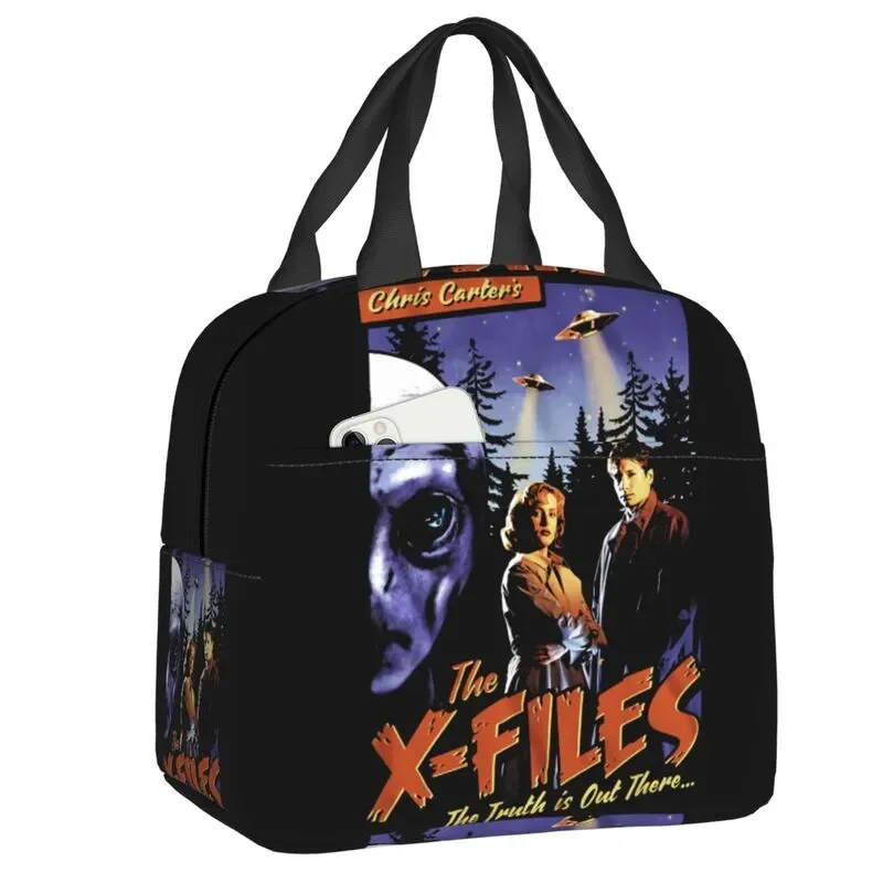 

The X Files Lunch Box Spooky Mulder Scully Dana Fox Cases TV The Truth Is Out There Cooler Thermal Food Insulated Lunch Bag
