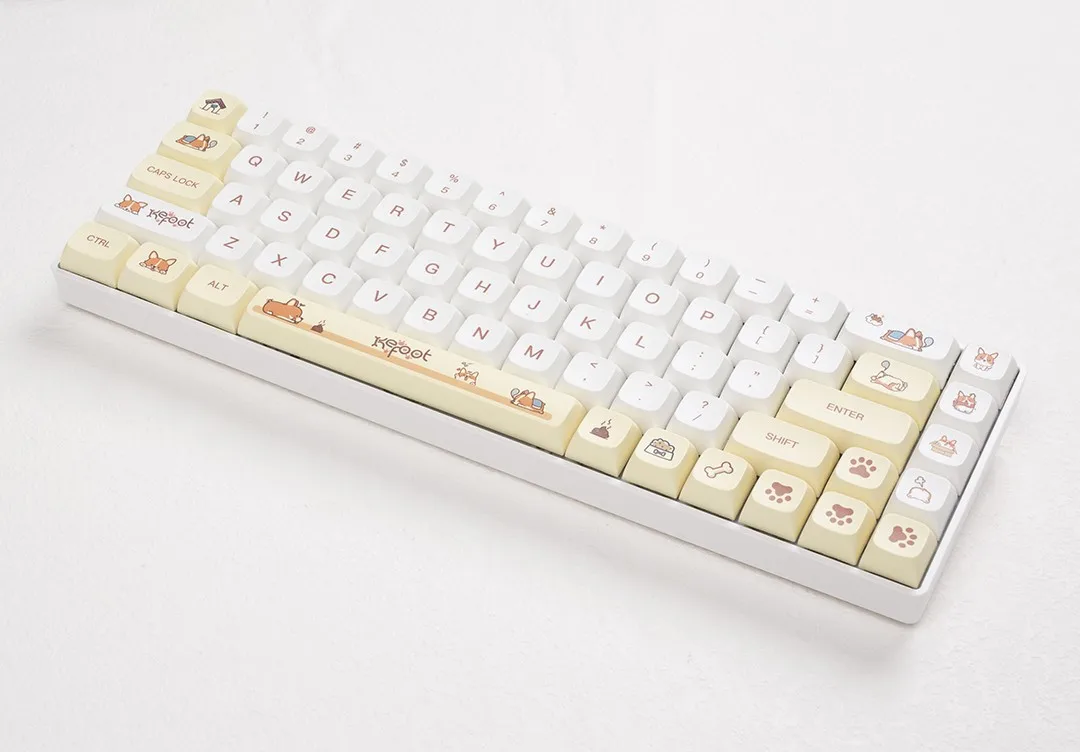 Teclas Corgi Dog Tema Xda Keycaps para Interruptor mx Teclado Mecânico Pbt Dye Sublimação Keycap Personalizado Anime Chave Cap Diy 136 - Imagem 2