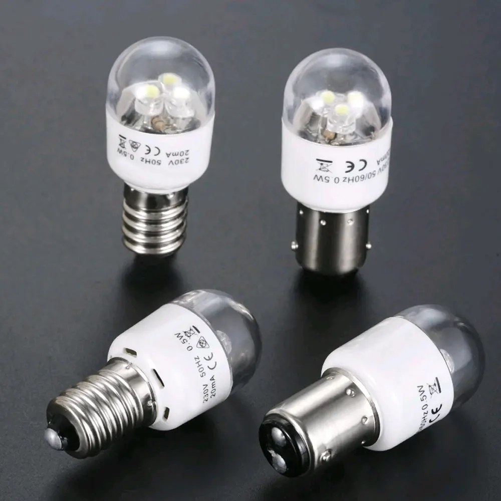 1Pc BA15D E14 Sewing LED Bulb Home Household Sewing Machine Parts For Singer Juki Pfaff Janome Brother AC 190-250V 0.5W 47-63Hz