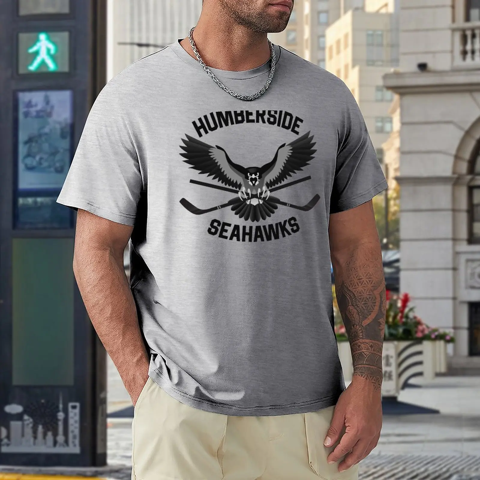 Humberside Seahawks Ice Hockey Team T-Shirt vintage clothes sweat shirts t  shirt men