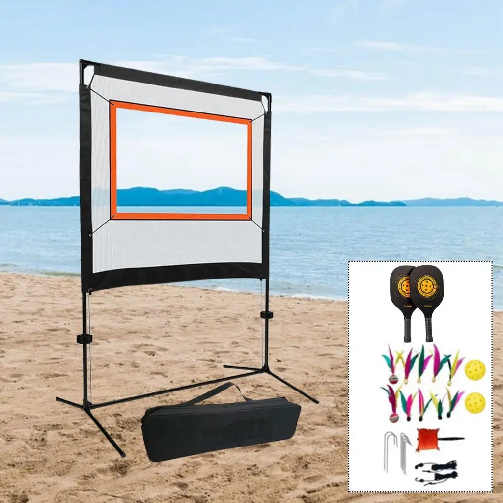 Badminton Net Portable Net with Storage Bag Men Women Replacement with Shuttlecocks for Backyard Practice Sports Beach Outdoor