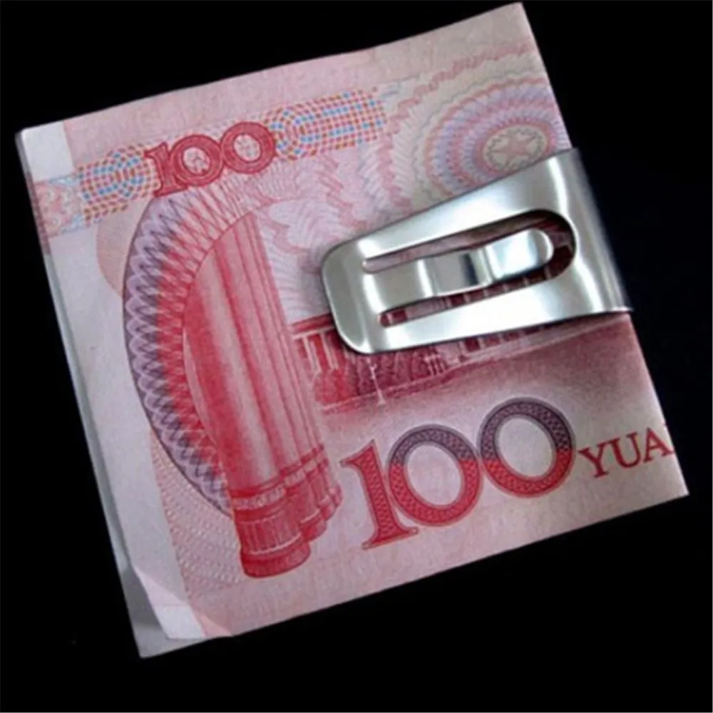 Metal Money Clip Credit Card Holder Stainless Steel Metal Money Clip Cash Bill Clamp Holder
