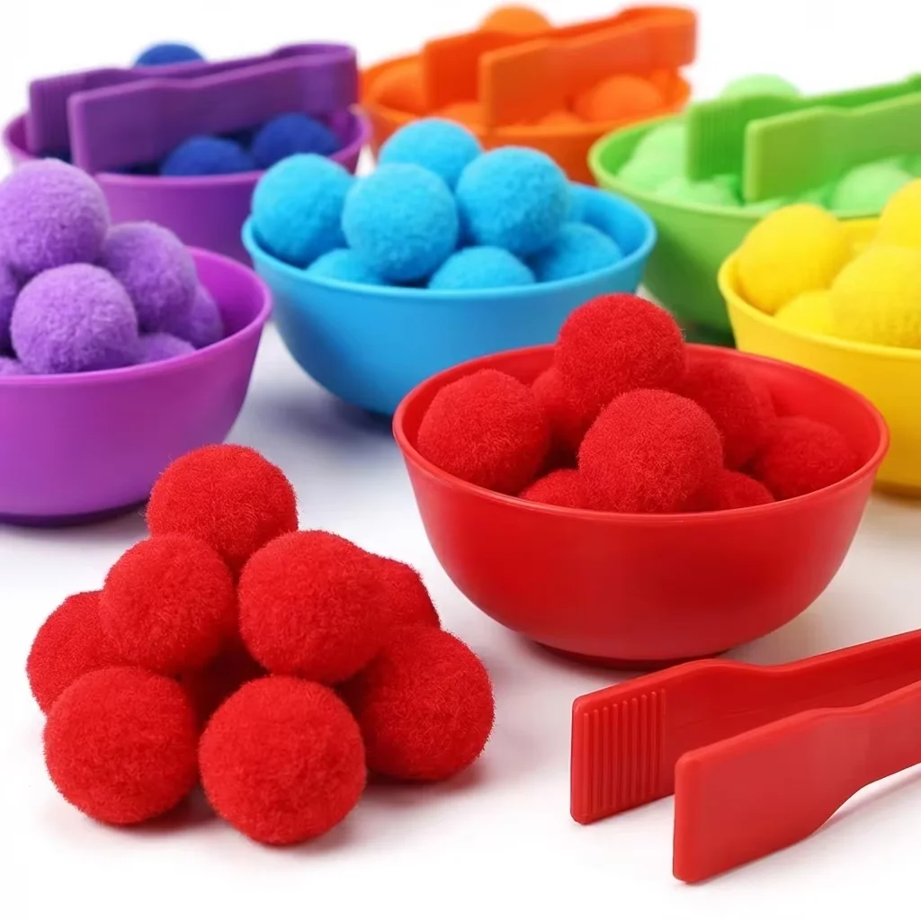 Rainbow Sorting Counting Bowls Set 4