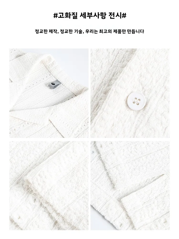 GPstudio 남성용 쿠바 칼라 셔츠 속이 비치는 반팔 여름 신상 휴가룩 루즈핏 캐주얼 스타일 통기성 좋은 폴리에스터 섬유