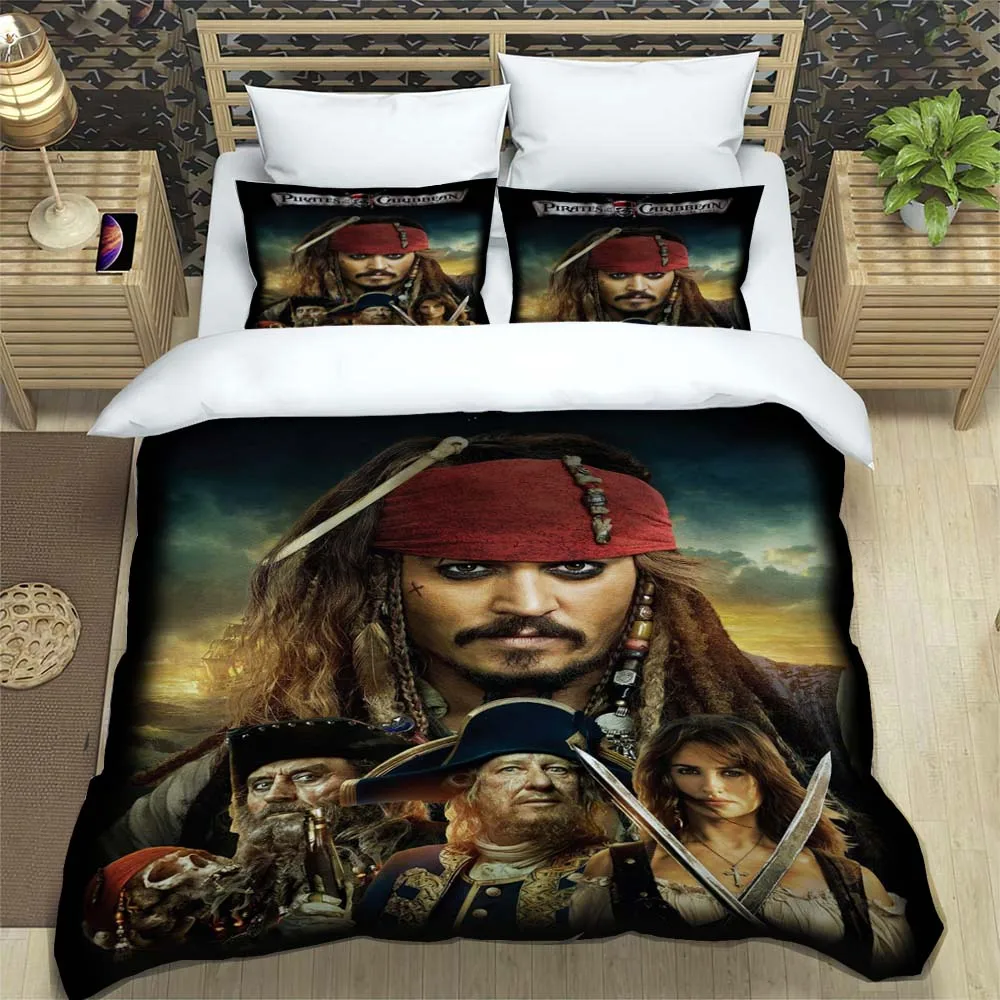 Disney Pirates of the Caribbean Bedding Set Duvet Cover Pillowcase