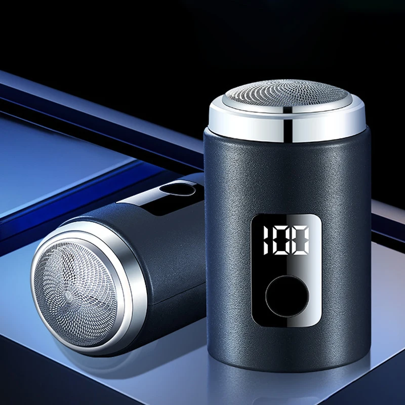 Mini Men Electric Shaver With Power Display Screen Portable Business Trips Beard Trimmer USB Rechargeable Shaver TypeC Charging electric shaver beard trimmer