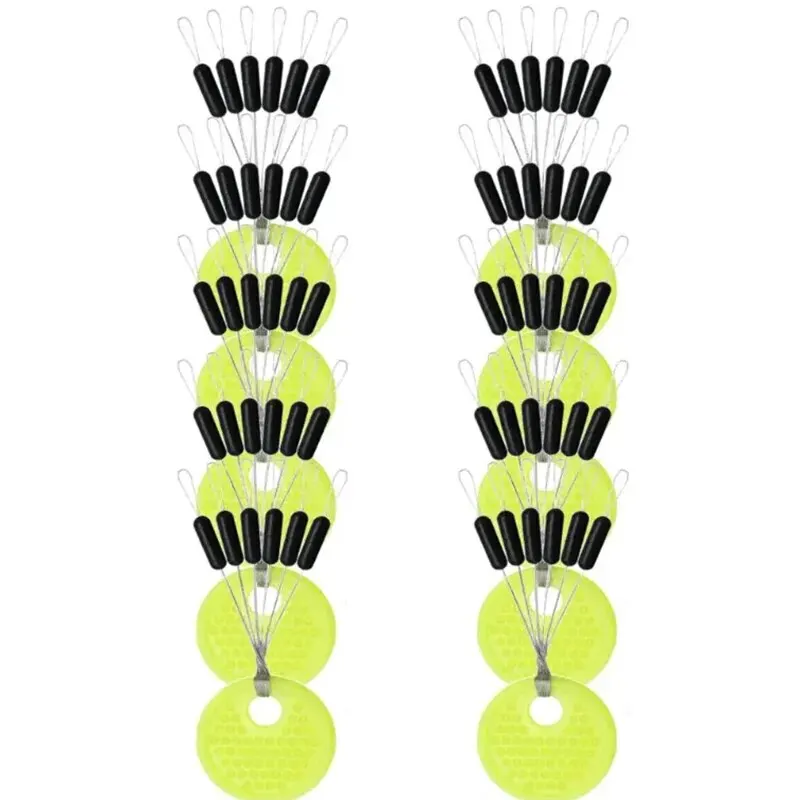 60pcs 10 Group Resistance Space Beans Stopper Not To Hurt The Line Vertical Beans Carp Fishing Tackle Accessories