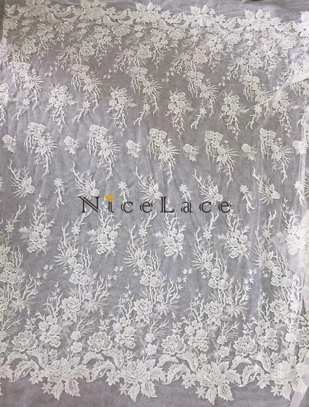 

Nicelace 5 ярдов/лот хорошее качество Вышивка Бисером кружевная ткань с блестками мягкая сетка тюль для женской одежды