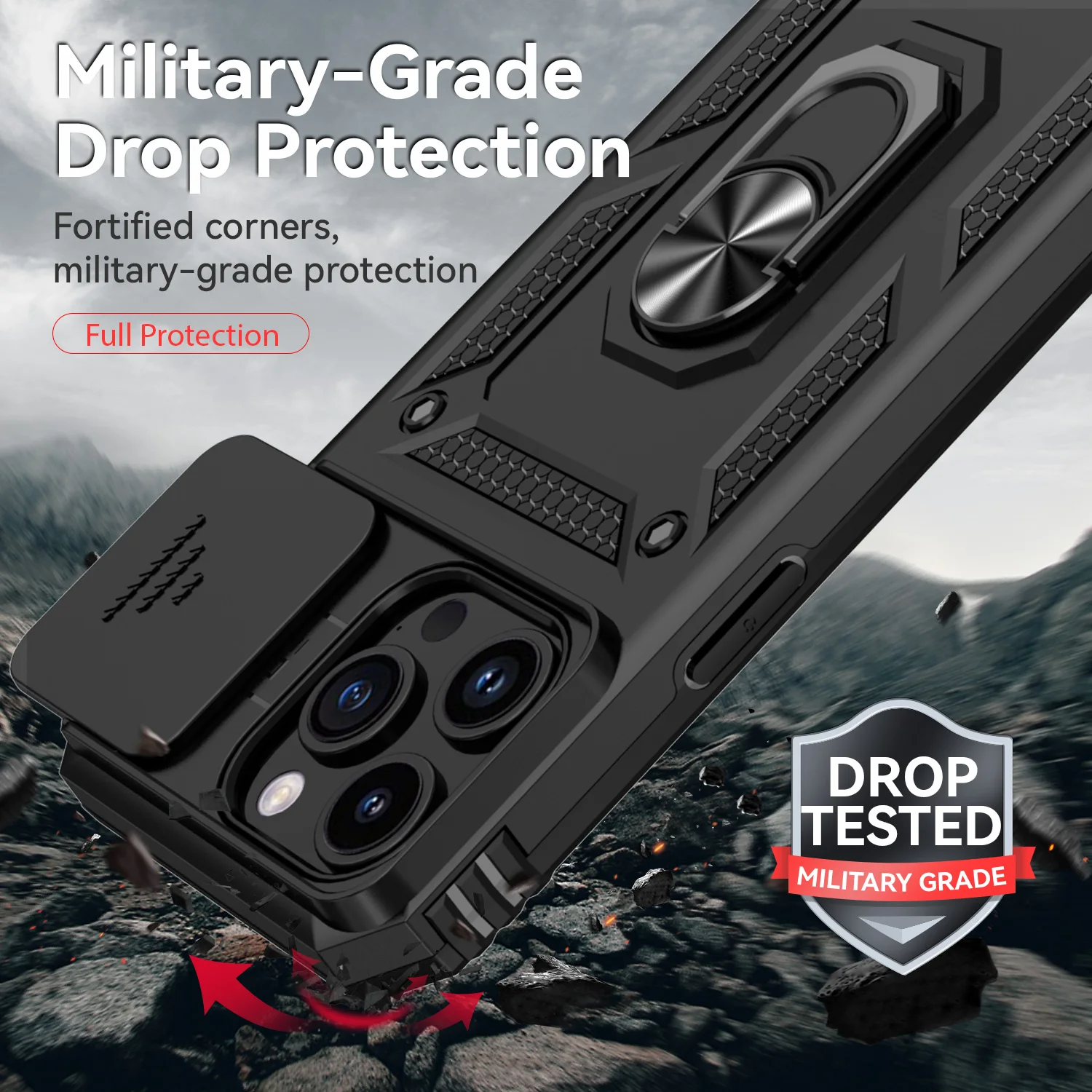 Enhanced Slide Camera Lens Shockproof Case
